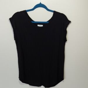 Wilfred Anvers top split back - open back - Black Short-Sleeve Crewneck Tee - sm